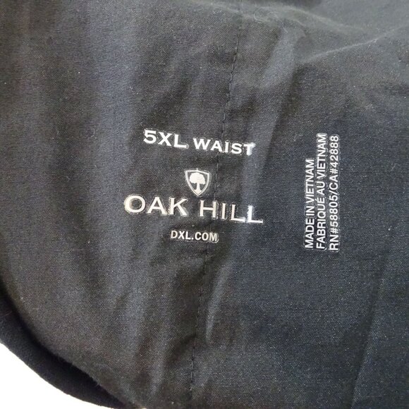 Oak Hill Men Black Casual Drawstring Shorts Elastic Waist Size 5XL Linen Blend - Picture 5 of 12